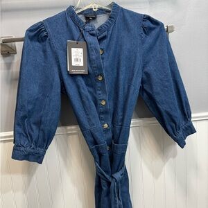 Who What Wear Indigo Denim Shirt Dress